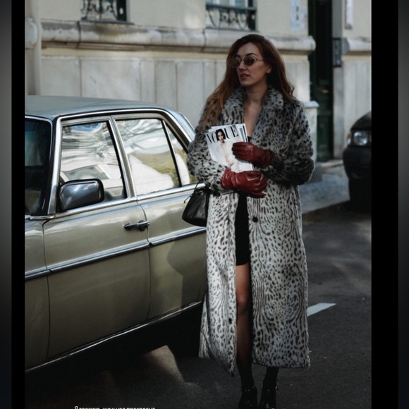 ZARA FAUX FUR ANIMAL PRINT COAT - Picture 2 of 11